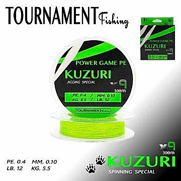 TOURNAMENT fishing Power game pe KUZURI Spinning Special X9 PE.0.4/MM0.10 KG5,5/LB.12