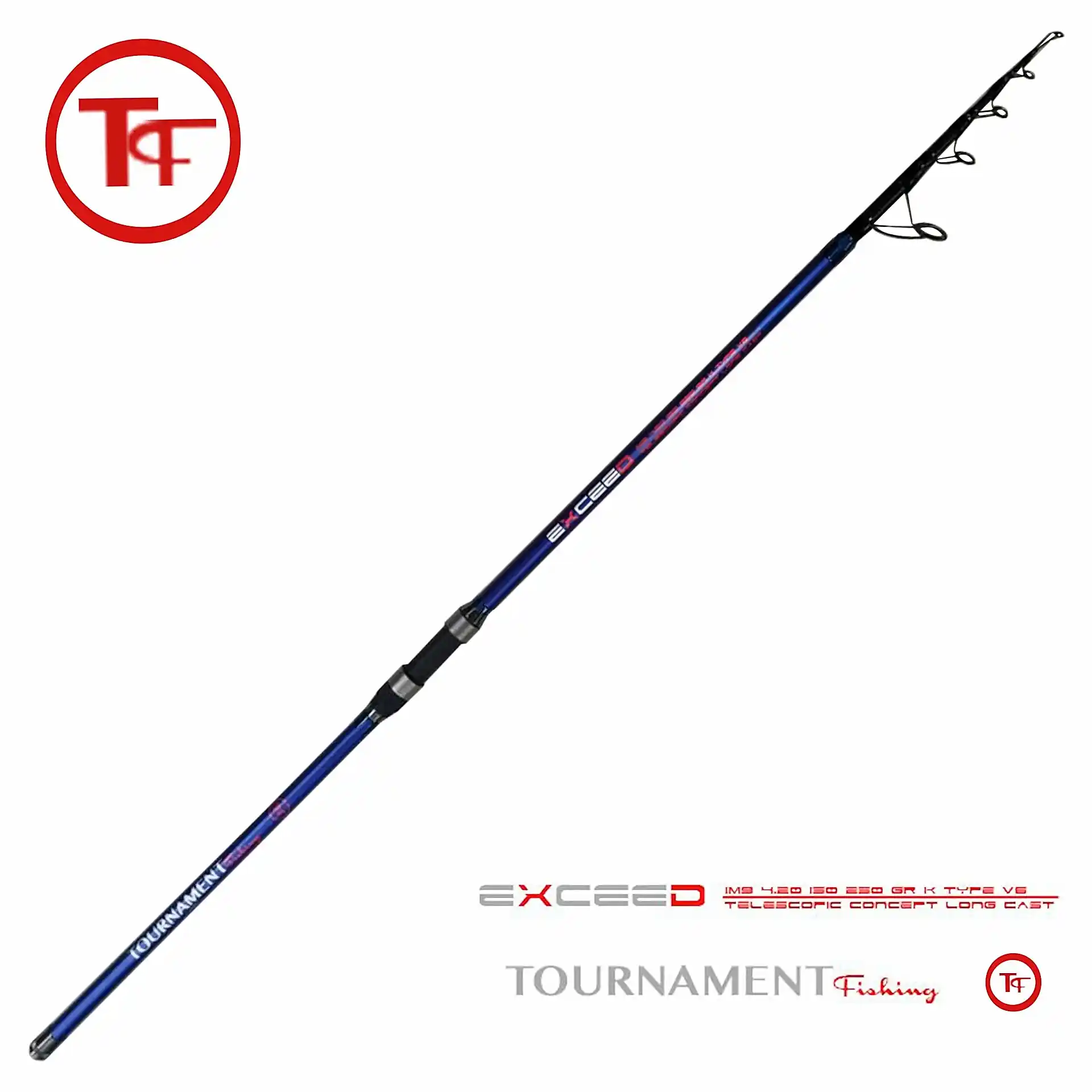 Tournament fishing Exceed Long Cast 4.20Mt IM-9 Telescopic Concept 150-250gr atarlı Surf Olta Kamışı