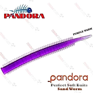 Pandora Perfect Soft Baits Sandworm 7 cm PURPLE WARM