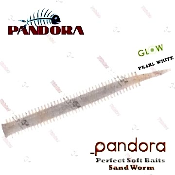 Pandora Perfect Soft Baits Sandworm 7 cm PEARL WHITE