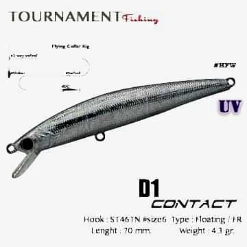 Tournament fishing D1 Contact 70 F 70 mm 4.3 gr #HFW
