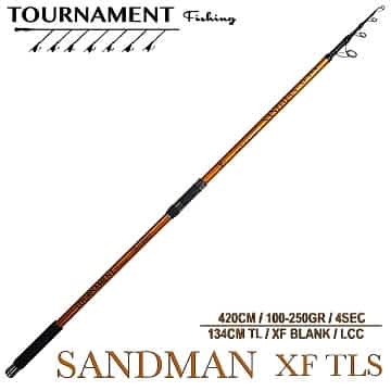 Tournamet fishing SANDMAN XF TLS Surf 4.20mt 100-250gr atarlı Olta Kamışı