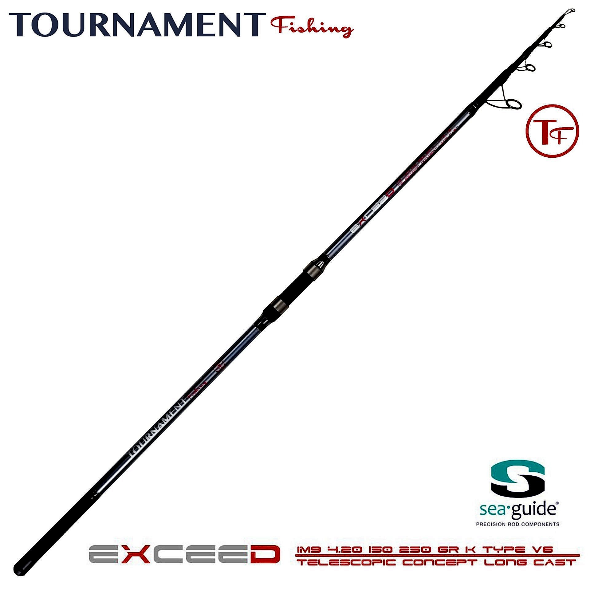 Tournament fishing Exceed 4.20Mt IM-9 Carbon K-Type Telescopic 100-250gr atarlı Surf Olta Kamışı