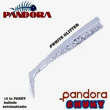 PANDORA CHUCKY-5 cm- WHITE GLITTER